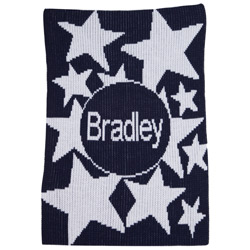 Personalized Shooting Stars & Name Stroller Blanket